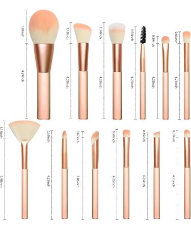 HEYMKGO 12pcs Professional Makeup Brush Set with Triangle Puff Orange - Buy Online on GoSupps.com