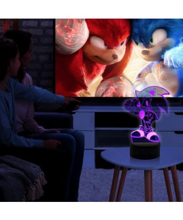 AIRUEEK Sonic the Hedgehog 3D Night Light | 16 Color LED Illusion Lamp | Bedroom Decor & Birthday Gifts for Men | Unique Fathers Day Gift - Buy Online on GoSupps.com