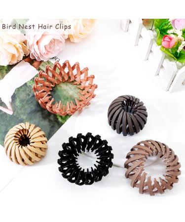 Bird Nest Magic Hair Clip Set - TOBATOBA Hair Holder Clips for Thin Hair - Expandable Ponytail Holder and Bun Maker Hair Accessories - 5Pcs Matte Plastic Bird Nest Clips for Women and Girls - Buy Online on GoSupps.com