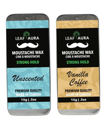 Moustache Wax- Strong Hold (2 pack) Premium Quality- Made In Canada 15g