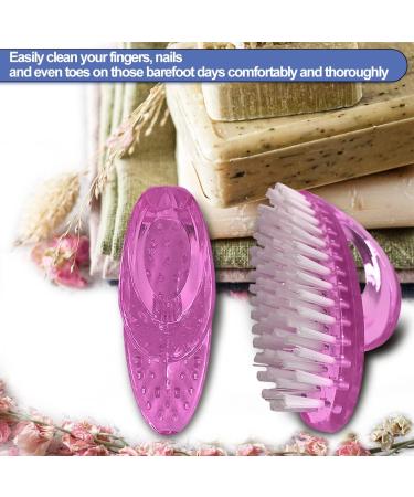 Stiff Bristles Nail Brush Set - Ideal for Mechanics, Gardeners, and Home Use - 4 Pack Pink - Buy Online on GoSupps.com
