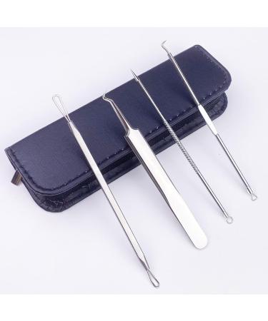 Fousenuk Blackhead Remover Set - 10 Stainless Steel Comedone Squeezers for Pimple & Acne Care with Storage Box - Perfect for Noses & Facial Care - Buy Online on GoSupps.com