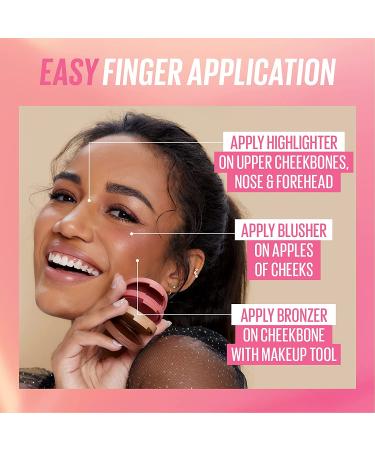 Kaja 3-in-1 Sculpting Trio Play Bento | Powder Blusher, Highlighter & Cream Bronzer - 01 Butter Up | Fair Complexions - Buy Online on GoSupps.com