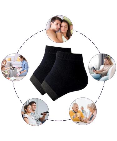 Moisturizing Gel Socks for Cracked Heels Treatment - Open Toe Silicone Spa Socks for Dry Feet Care (2 Pairs - Black & Gray) - Perfect for Women - Buy Online on GoSupps.com