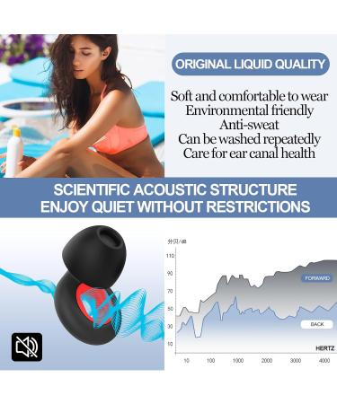 ENIXWH Reusable Soft Silicone Earplugs for Sleeping | Noise Cancelling 32 dB Hearing Protection | Washable 6 Sizes (XS/S/M/L) | Ideal for Work & Study | Black - Buy Online on GoSupps.com