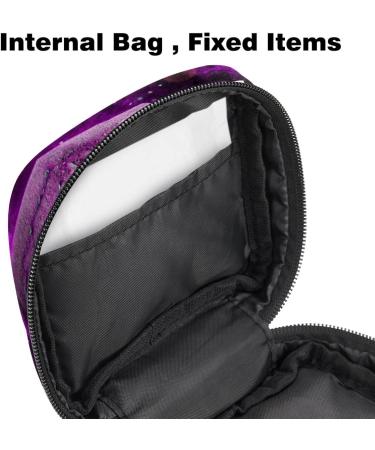 Menstruation Pad Bag with Zipper | Stylish Women's Napkin & Tampon Collection Bag | Space Planet Galaxy Design - Buy Online on GoSupps.com