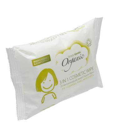 Organic 3 in 1 Cosmetic Wipes - 25 Eco-Friendly Wipes for Clean Skin | International Shipping Available - Buy Online on GoSupps.com
