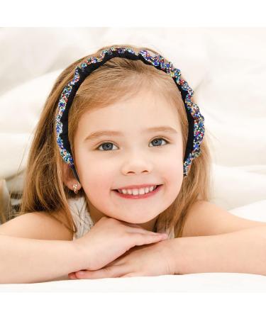 XNHIU Sponge Headbands Crystal Rhinestone Headbands Colorful Vintage Hairband Shiny Fashion Accessories for Women and Girls - Buy Online on GoSupps.com
