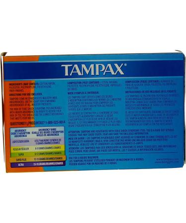 Tampax Cardboard Applicator Tampons Super Plus Absorbency 40 Count - Pack of 4 - Buy Online on GoSupps.com