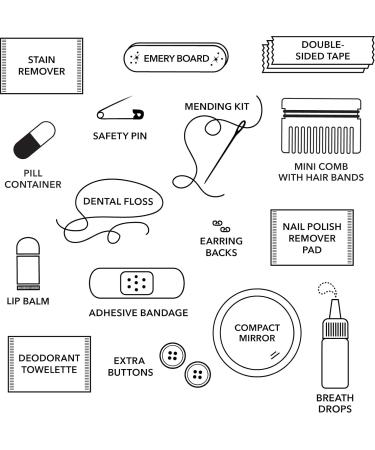 Pinch Provisions Criss Cross Green Minimergency Kit | 17 Travel-Sized Beauty Essentials for Purses | Perfect Gift for Holidays & Birthdays - Buy Online on GoSupps.com