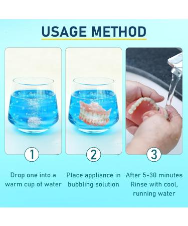 Retainer Cleaner & Denture Cleaning Tablets with 240 Removes Stains Odors and Plaque from Aligners Mouth Guards Night Guards and Dental Appliances False Teeth Whitening 8-Month Supply 240 Count (4 Packs) - Buy Online on GoSupps.com