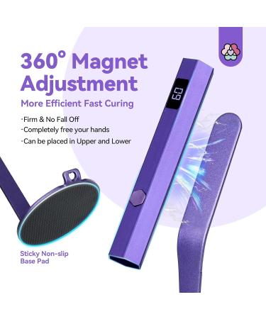 SAVILAND Handheld Magnetic UV Light for Nails - 2-in-1 Fast Curing Portable Nail Dryer & Stamper with LCD Display - Wireless Mini Gel Lamp for Gel Nails - Buy Online on GoSupps.com