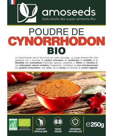 Organic Rose Hip Powder 250G | Joints Mobility Antioxidant Vitamin C Vitality | Superior Quality - Buy Online on GoSupps.com