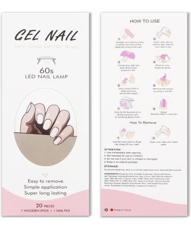 JMEOWIO Semi Cured Gel Nail Strips Colorful French Tip Gel Nail Stickers Nail Supplies Nail Art Design Decoration Accessories - Buy Online on GoSupps.com