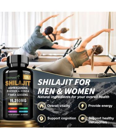 Shilajit for Men/Women - Pure Himalayan Organic,Shilajit Capsules with Ashwagandha,Supplements 60 Capsules Alternative to Resin,Drops & Gummies - Buy Online on GoSupps.com