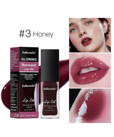 3 Colours Hydrating Tinted Lip Oil | Moisturizing Ultra-Shiny Jelly Gloss | Plumping Lipstick for Women - Buy Online on GoSupps.com