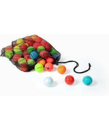 Recycled Colored Golf Balls Bulk Mix - AAA Good Condition - Includes Mesh Carry Bag | Brand Name - Buy Online on GoSupps.com