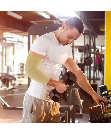 ASTER Compression Arm Sleeves - 2 Pairs | Sun Protection for Men | Ideal for Work, Sports, Lymphedema | Skin Color - Buy Online on GoSupps.com
