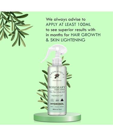 Aromatique Rosemary Water for Hair Growth Hydrosol/Toner/Mist for Skin Brightening 600ml - Buy Online on GoSupps.com