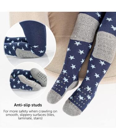 LaLoona Baby Crawling Tights with ABS Anti-Slip Sole and Knees - Stars Blue 74/80 (6-12 Months) - Buy Online on GoSupps.com