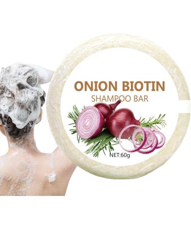 Onion Biotin Shampoo Bar 60 g onion rosemary shampoo deep cleansing and hydration hydration deep cleansing onion solid hair soap for all hair types - Buy Online on GoSupps.com