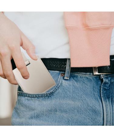 Unbreakable Stainless Steel Pocket Mirror - Durable Handheld Makeup Mirror with PU Leather Shell for Travel | Perfect Gift for Men & Women - Buy Online on GoSupps.com