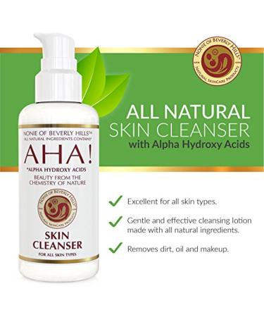 Nonie AHA Skin Cleanser - 100% Natural & Vegan | Oil-Based Makeup Remover with Exfoliating & Anti-Aging Benefits | 7.0 Oz - Buy Online on GoSupps.com