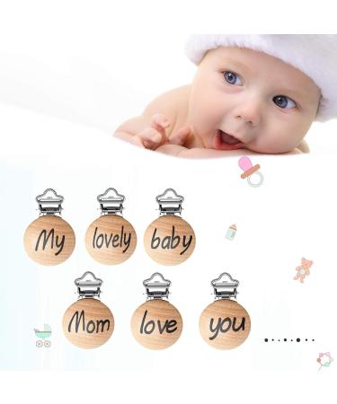 20 Pieces Natural Beech Wood Pacifier Clips - DIY Baby Teething Toys & Secure Holders for Pacifiers - International Shipping Available - Buy Online on GoSupps.com