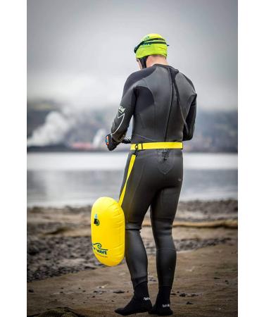 New Wave Swim Bubble - Yellow Safety Swim Buoy for Open Water Swimmers and Triathletes - Buy Online on GoSupps.com