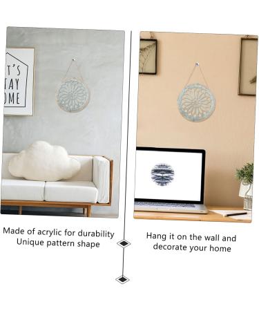 PRETYZOOM Household Decor Pattern Disc Home Decor Shaped Pattern Pendant Home Acrylic Decor Wall Art Wall Hanging Household 20x20cm Coffee - Buy Online on GoSupps.com