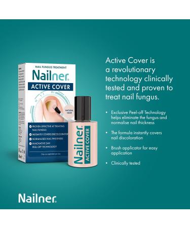 Nailner Active Cover Nail Fungus Treatment - 24 Hour Peel Off Technology - Nude 30ml - Buy Online on GoSupps.com