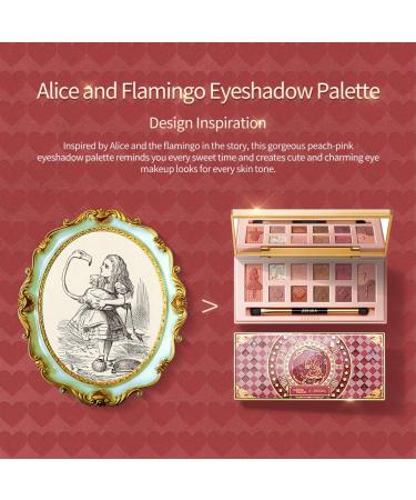 ZEESEA Alice In Wonderland Eyeshadow Palette - 12 Highly Pigmented Matte & Shimmer Colors - Velvety Soft Creamy Texture - All-Day Eye Makeup Shades - 03# Alice and Flamingo - Buy Online on GoSupps.com