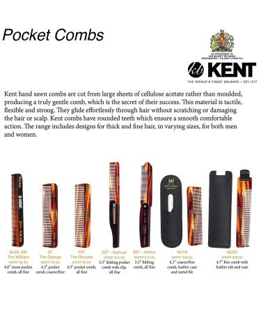 Kent A FOT Limited Edition Handmade Pocket Comb for Men - Fine Tooth Hair, Beard & Mustache Styling - Made in England - Buy Online on GoSupps.com