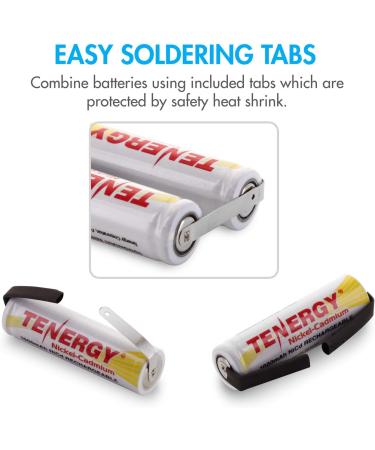 Buy Tenergy 1.2V AA NiCD Rechargeable Batteries - 1000mAh Flat Top for Shavers & Trimmers | 24 Pack - International Shipping Available - Buy Online on GoSupps.com