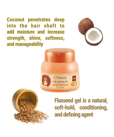 Etniker Coconut & Flaxseed Curl Defining Gel 10.1 oz - Long-Lasting Hold & Shine | L mar - Buy Online on GoSupps.com