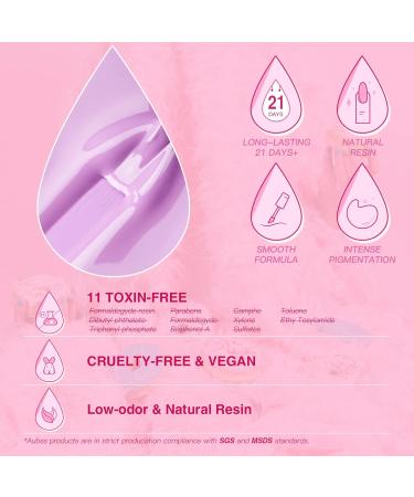 AUBSS Pastel Gel Nail Polish Set - 6 Summer Colors - Soak Off LED Kit for Women - Buy Online on GoSupps.com