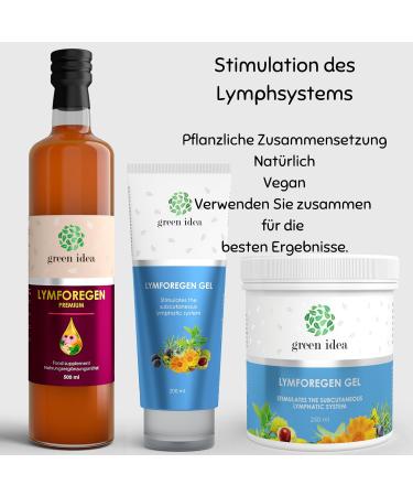 Green Idea Lym Research Gel - 250ml | Stimulates Lymphatic System & Drains Toxins with 15 Herbs & Essential Oils - Effective Regeneration - Buy Online on GoSupps.com