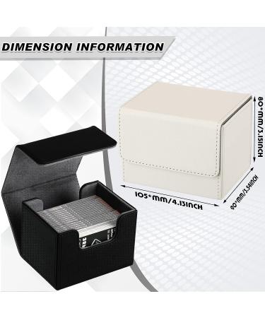 Leather Deck Card Boxes - Large Size for 100+ Sleeved Cards - Black & White Horizontal Design - Compatible with MTG TCG - 2 Boxes - Buy Online on GoSupps.com