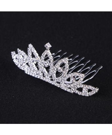 Lurrose Princess Crown Comb Mini crown hair comb small tiara comb for Flower Girls Wedding Bride Prom Birthday Party - Buy Online on GoSupps.com
