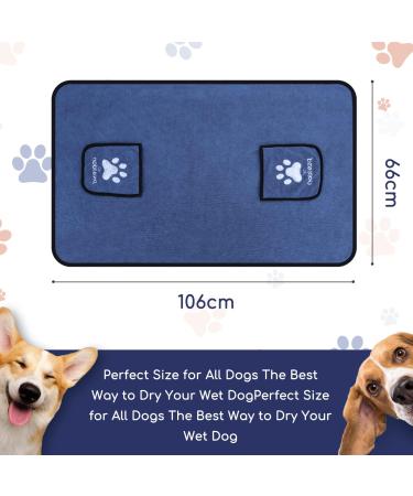 Buy Nobleza Dog Towels - 2 Pack Microfiber Extra Absorbent & Soft Fast Drying 106x66cm for All Dogs & Cats - Buy Online on GoSupps.com