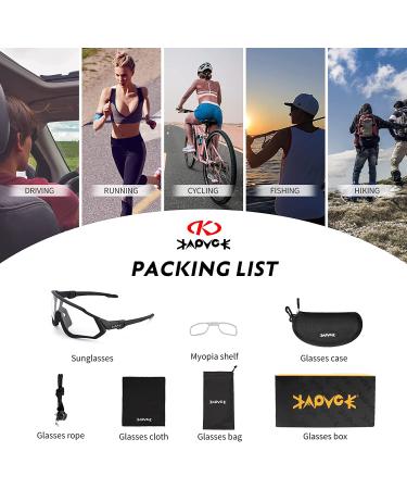 KAPVOE Photochromic Cycling Glasses | Men Women Mountain Bike Sunglasses - Buy Online on GoSupps.com