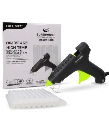Hot Glue Gun  Surebonder Full Size 40W High Temperature Glue Gun Kit with 20 Glue Sticks
