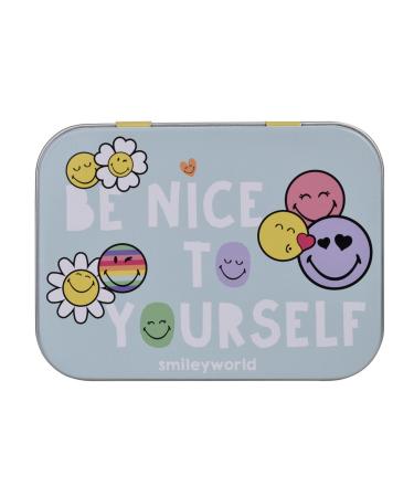 Smiley children's plaster licensed product - 5 pieces - metal box - 24 plaster - beautiful design plaster storage box for children - suitable for backpack - handbag smiley 5 pieces