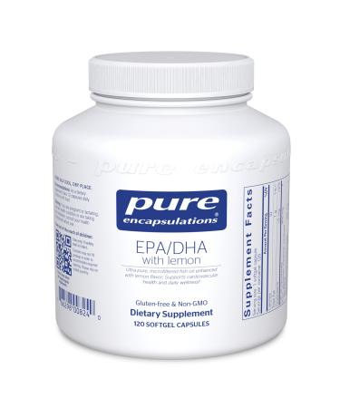 Pure Encapsulations - EPA/DHA with Lemon - Ultra-Pure, Molecularly Distilled Fish Oil Concentrate with Lemon - 120 Softgel Capsules