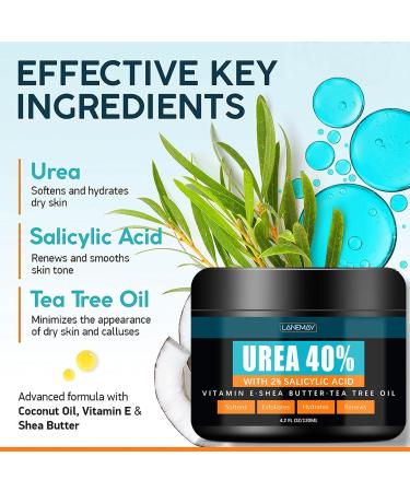 Urea Foot Cream - Urea Cream 40 Percent for Feet - Foot Cream for Cracked Heels and Dry Skin - Cracked Heel Repair Cream - Foot Cream for Feet Knees Hand Deep Moisturizing - Buy Online on GoSupps.com