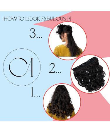 CAISHA 16" Clip In Extensions Hair Extensions Hairpiece Wavy Brown C68-1 brown #33 C68-1 - Buy Online on GoSupps.com