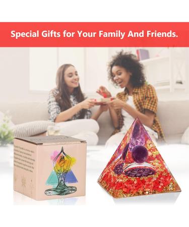 Orgone Pyramid with Healing Crystals Mandala - Energy Balancing Tool for Positive Vibrations - Buy Online on GoSupps.com