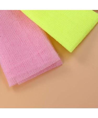 FRCOLOR 4pcs Long Exfoliating Nylon Bath Towel Cloth - Soft Body Scrub Shower Washcloth - Buy Online on GoSupps.com