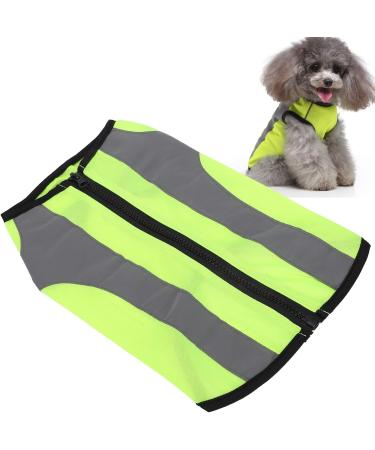 Reflective Dog Vest - Safety Jacket for Night Travel | Bright Green Zippered Pet Reflective Clothing - Buy Online on GoSupps.com