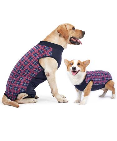 Lianzimau dogbody after op bitch op body dogebody after castration male dogs one -piece surgical body for dogs medical pet shirt protective clothing xxxl (1 Pack) navy blue